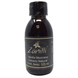 La Vencedora ZANILLI Vainilla Mexicana Saborizante Natural 125mL Glass Bottles Vanilla