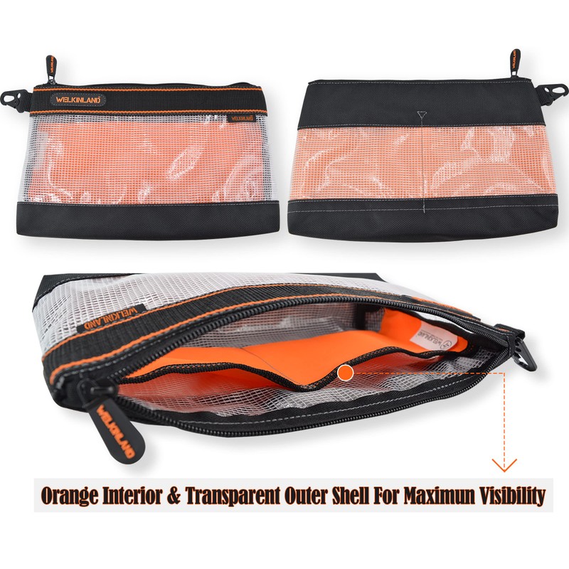 WELKINLAND Clear Tool Pouch, 4PCS Tool pouches, 13" Tools pouch,