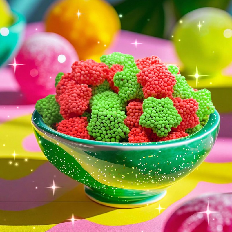 Crunchy Gummy Candy - 1.5 Pound Bag - Sour Chewy