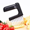 Crinkle Chip Cutter, Potato Chipper with Handle, French Fries Cutter,