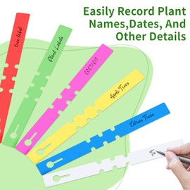 Yncotte 240 Pcs Tree Tags, 6Colors Plant Labels, Plastic Wrap Around Hanging Tags Adjustable Tree Markers Signs Nursery Tags for Gardens, Nurseries