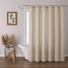 OWENIE Colin Linen Shower Curtain 72 Inch, Soft Cotton Cloth