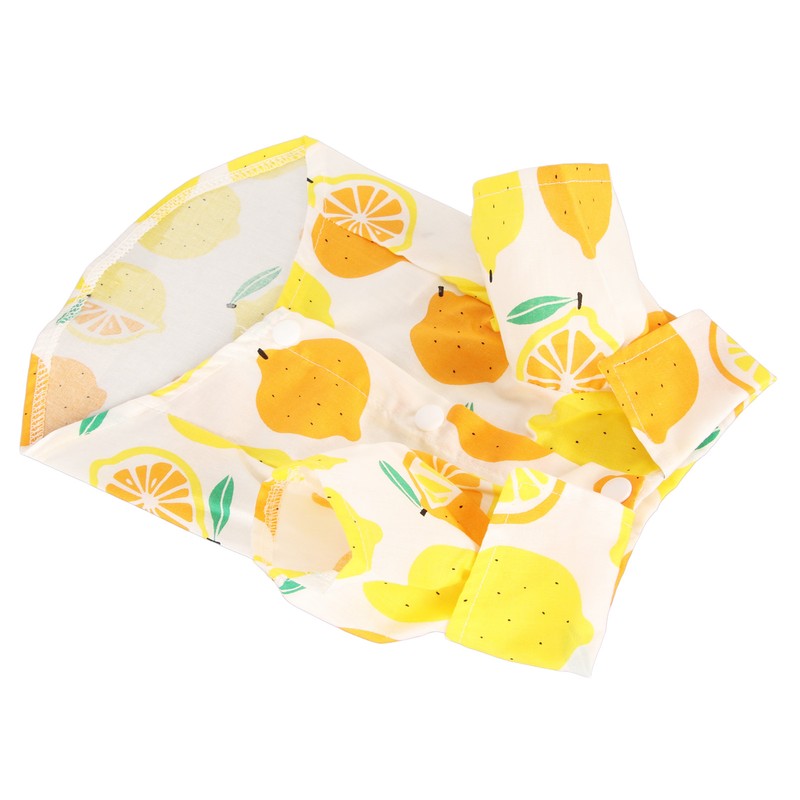 Dog Summer Shirts Lemon Print Breathable Cool Hawaiian Dog Shirts