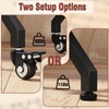 3 Tier Vinyl Record Storage Rack, Mobile Black Metal LP