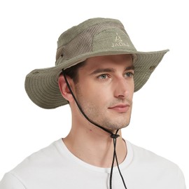 UV Protection Sun Hat Men's Cotton Summer Hat Outdoor Fishing Hat Bush Hat Garden Hat Foldable Safari Hat Wide Brim Hiking Hat Boonie Hat Women, A1# khaki