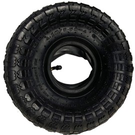 Potreba set tire and inner tube 4.10/3.50-4 for inflatable pneumatic wheelbarrow and hand trolley wheel 10 inch 4'' rim (3.00-4)