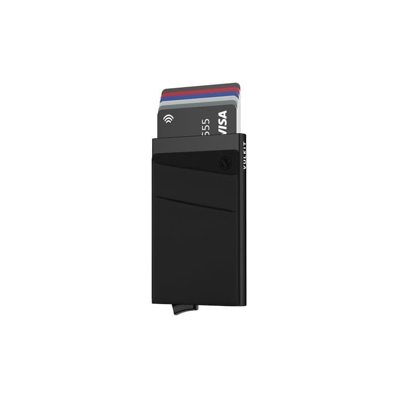 VULKIT Card Holder with Money Pocket Pop Up Wallet RFID