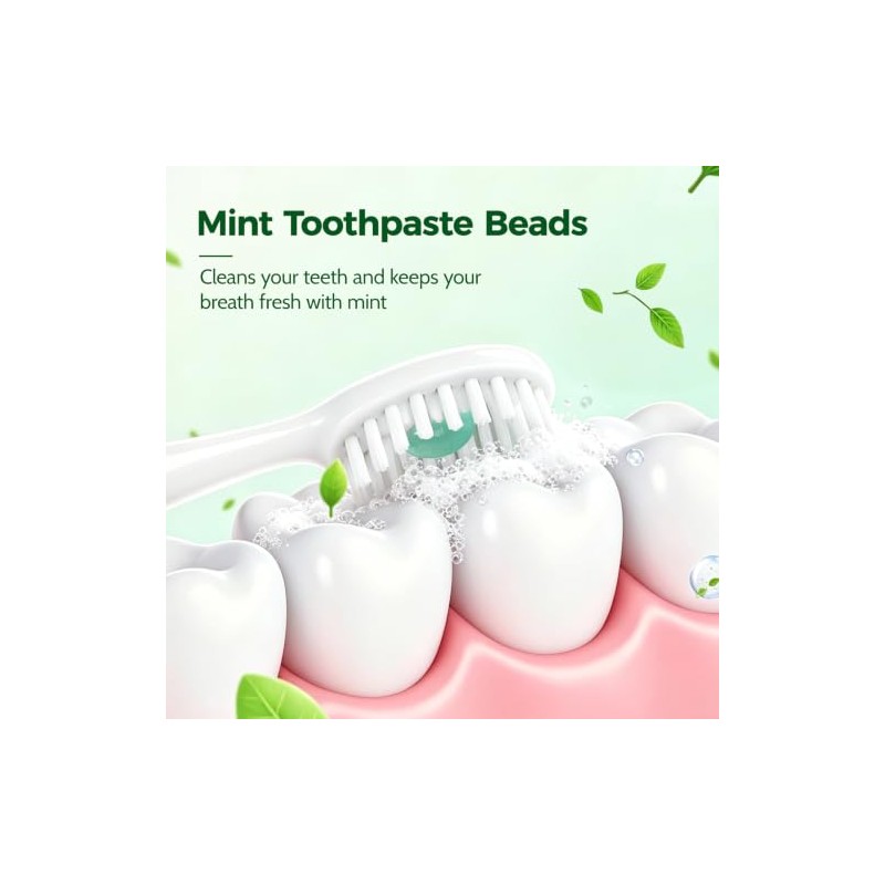 Vzznn 100 Mini Cepillos Dientes Desechables Granel Preencolados Pasta Raspador