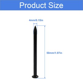 Cionyce 50pcs Hardware Nails 2 inch Length, Black Carbon Steel Point Tip Wall Cement Masonry Nail,Woodworking Nails,Concrete Nails
