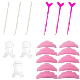 Rzilmer 19pcs Eyelash Perm Self Kit Eyelash Pad Eyelash Permalot Eyelash Plate Lifting Tool Curling Stick Eyelash Self Kit