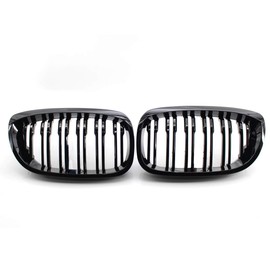 Front Kidney Grilles Double Deck Black Gloss for E46 2doors 03-06
