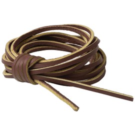 IPEA Leather Cord for Shoes, Accessories, Fashion - 3 Metres Long Square Leather Laces Shoelaces Premium Genuine Leather Creations Bracelets - Color Brown Choco, BSLACCIO-102