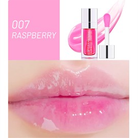 MAEPEOR Hydrating Lip Glow Oil 10 Colors Moisturizing Lip Oil Gloss Non-sticky Transparent Lip Gloss Long Lasting Nourishing Tinted Lip Balm for Lip Care and Dry Lip with Big Brush Head (IColors 07)