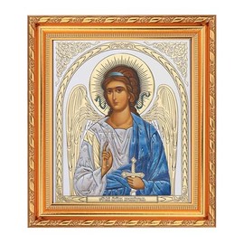 NKlaus - Guardian Angel - Icon in Frame with Glass 21 x 18 cm Christian - Iconography 13934