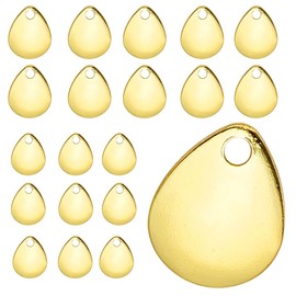 Fishing Spinner Blade for Lure Making Kit, 50 Pcs Fishing Blades, Deep Cup Copper Spinner Blades,Assortment Freshwater Saltwater Walleye Rig DIY Parts Accessories(2 Sizes)