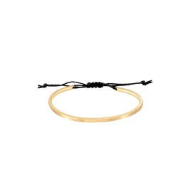 Elli Women's Bracelet Basic Matt with Nylon in 925 Sterling Silver, Facet cut, No Gemstone