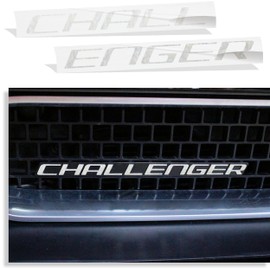 Challenger Grille Emblem Overlay Decal - 08-14 Challenger - (Color: Silver-Gray Metallic)