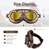 Yecream Vintage Motorcycle Helmet Goggles Retro Pilot Style Aviator Goggles