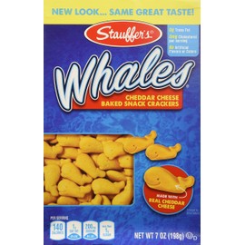 Stauffers Whales Baked Cheddar Snack Crackers, (2) 7 Oz Boxes