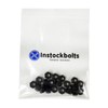 6-32 Black Nylon Insert Lock Nuts, Stainless Steel 304 (18-8)
