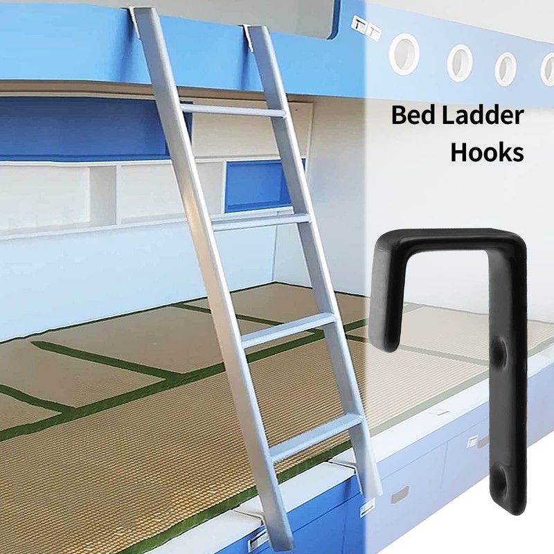 Bivethoi 2pcs Bunk Bed Ladder Hook Brackets, 1 Inch J