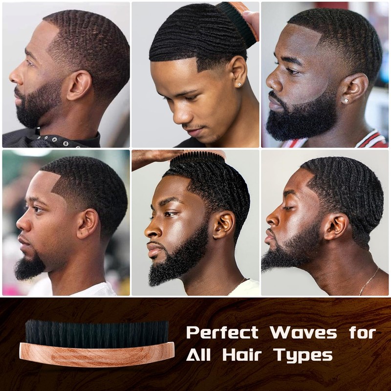 360 Curved Wave Brush For Men & Beard - Soft