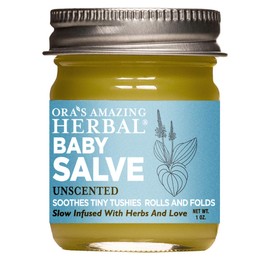 Baby Salve, Diaper Balm Ointment, Newborn Salve, Natural Baby Cream with Calendula, 1 oz Travel Size, Ora's Amazing Herbal