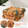 Y-PLWOMEN Orange Boho Throw Blanket, 100% Cotton Bohemian Blanket for