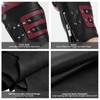 FIORETTO Mens Genuine Leather Fingerless Gloves Unlined Half Finger Punk