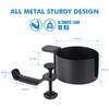 Under Desk Headphones Stand 360 Degrees Rotation Desktop Water Cup