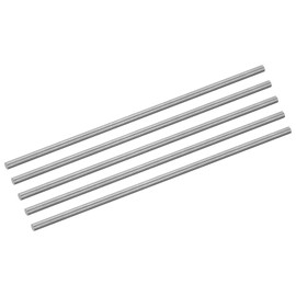 sourcing map 5Pcs GR5 Titanium Rod, Dia 3mm 0.11" Length 100mm 3.94" Metal Solid TC4 Titanium Alloy Round Bar Rod Stock for Model Plane Cars Ship DIY Craft Metal Working