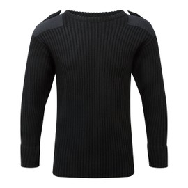 Fort Crew-Neck Military & Law Enforcement Commando Sweater (as1, Alpha, s, Regular, Regular, Black)