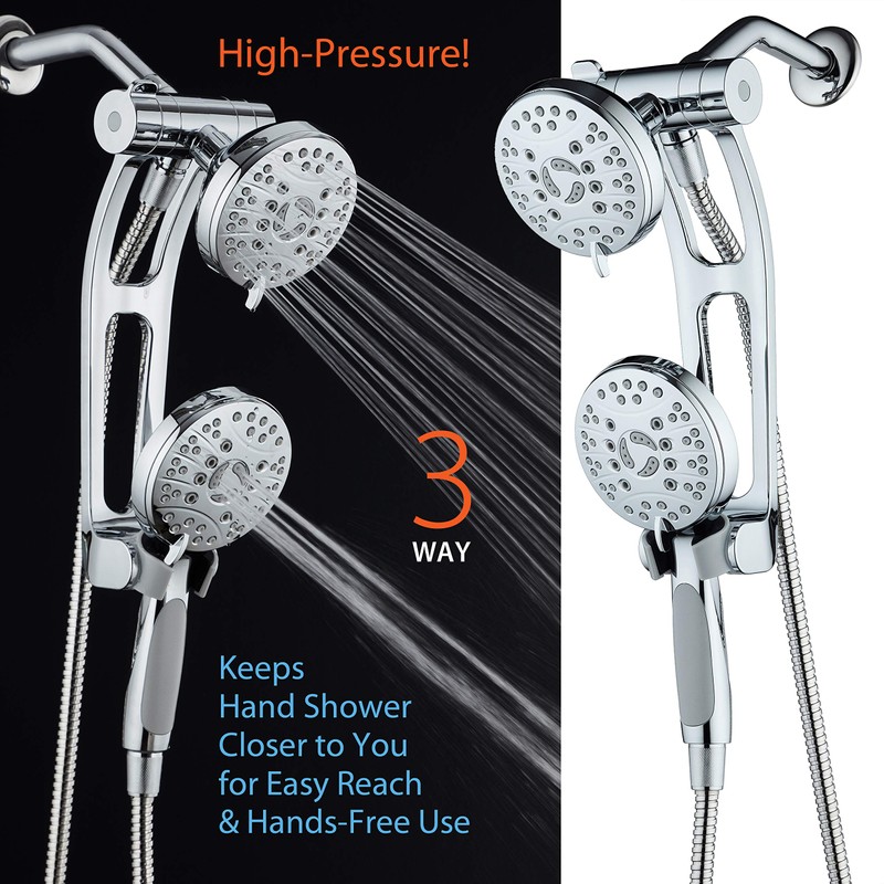 AquaSpa High Pressure 48-mode Luxury 3-way Combo with Adjustable Extension