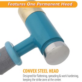 The Beadsmith Whammer Deluxe Hammer - Patent Protected Wire Jewelry Hammer - Four Interchangeable Heads - 7 x 3” - Textured Handle - Used for Flattening, Spreading & Hardening - Instructions Included