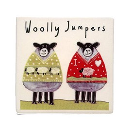 Sheep Woolly Jumpers Coaster - 1 Item Random Design