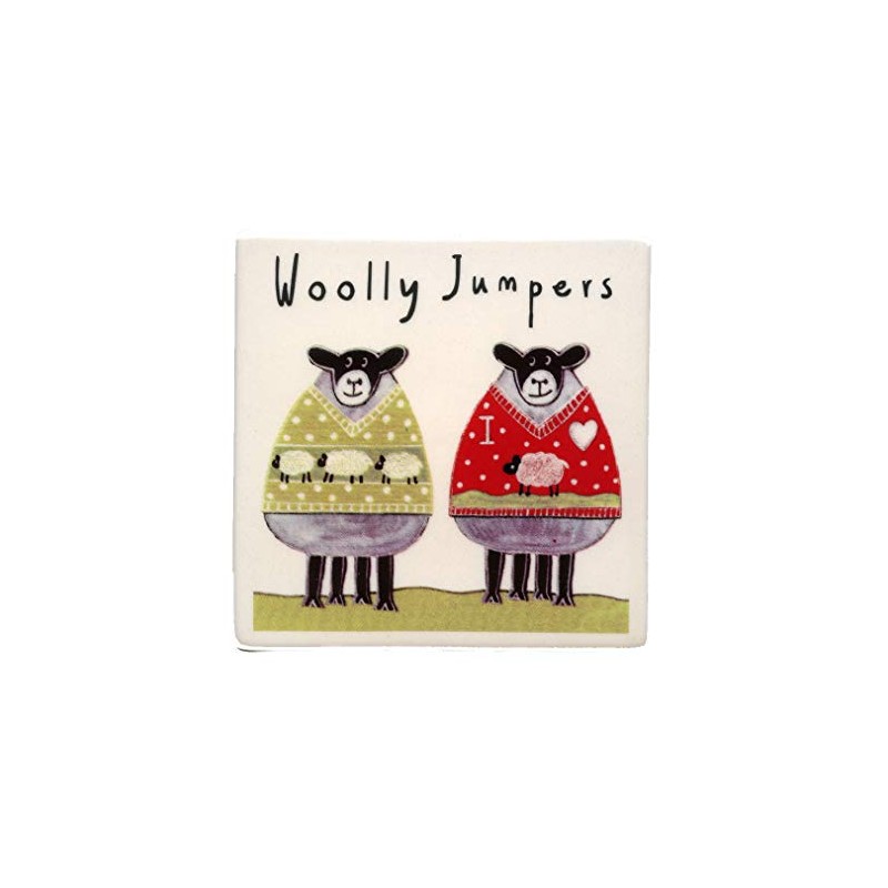 Sheep Woolly Jumpers Coaster - 1 Item Random Design