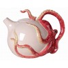 Blue Sky Clayworks 14451 Red Circular Octopus Teapot, 8.5-inch Length