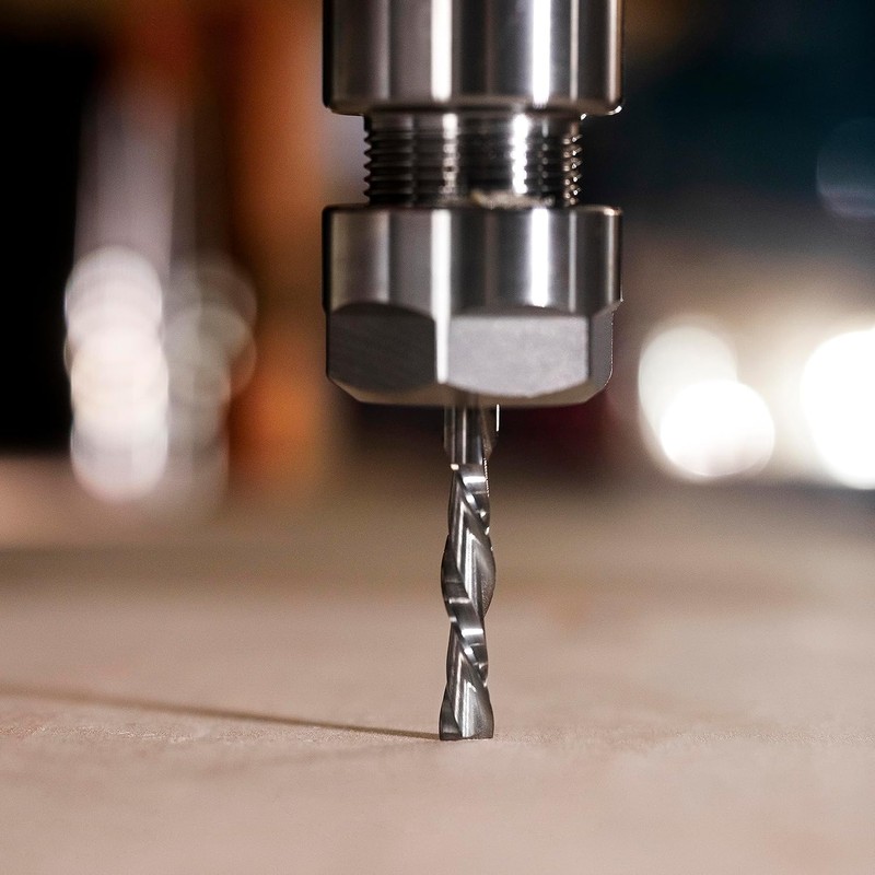 SpeTool 1/4 Inch Shank Down Cut End Mill, 1 Inch