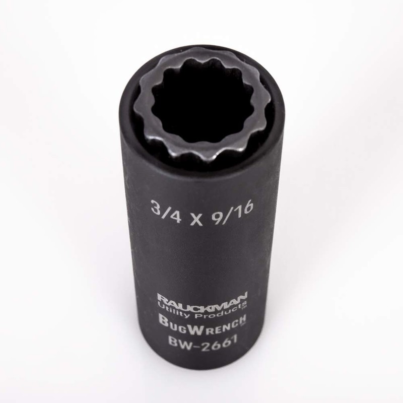 Impact Rated 2-in-1 Black Oxidized Spring-Loaded Socket, 12 Point, 3/4"