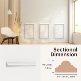 DODOKIE Peel and Stick Wall Molding Kit of 3pcs, Pre Cut Wall Wainscoting Panels for Interior Wall Décor Living Room Decoration, Self-Adhesive Waterproof Paintable Ready to Assemble White（16 * 24 in）