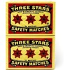Three Stars Swedish Safety Matches - 100 Pack