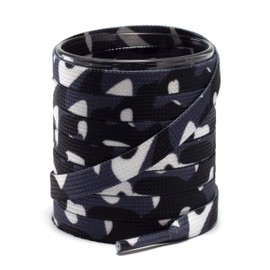 Shoemate Stylish 5/16" Flat Shoelaces for Fashion Sneakers and Skate Shoes, Shoe Strings, 06 Zebra Two, 71"(180cm) 8-NaiNiu MCF-180-8