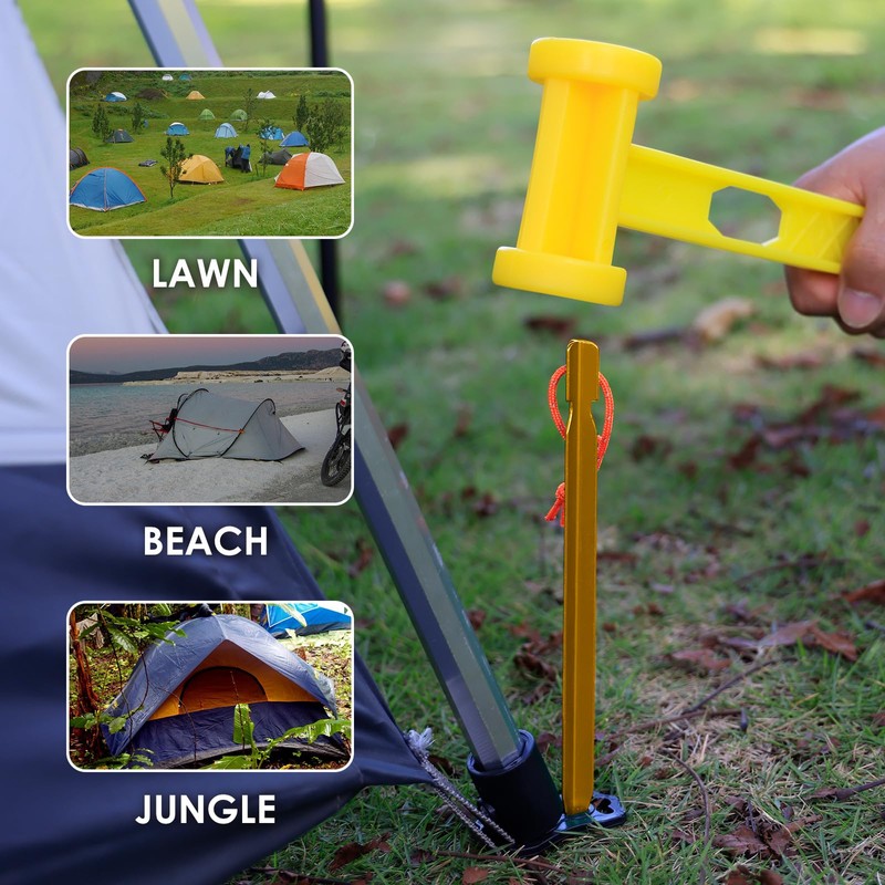 Grassman 12 Pack Tent Stakes, 7075 Aluminium Tent pegs, Heavy