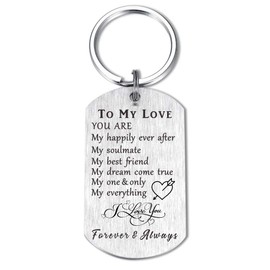 CPLJW Soulmate Anniversary Valentine Wedding Keychain Gifts for Love Husband Wife Girlfriend Boyfriend Birthday Christmas Keychain Present
