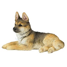 Veronese Design German Shepherd Puppy Sitting Looking Left Sculpture