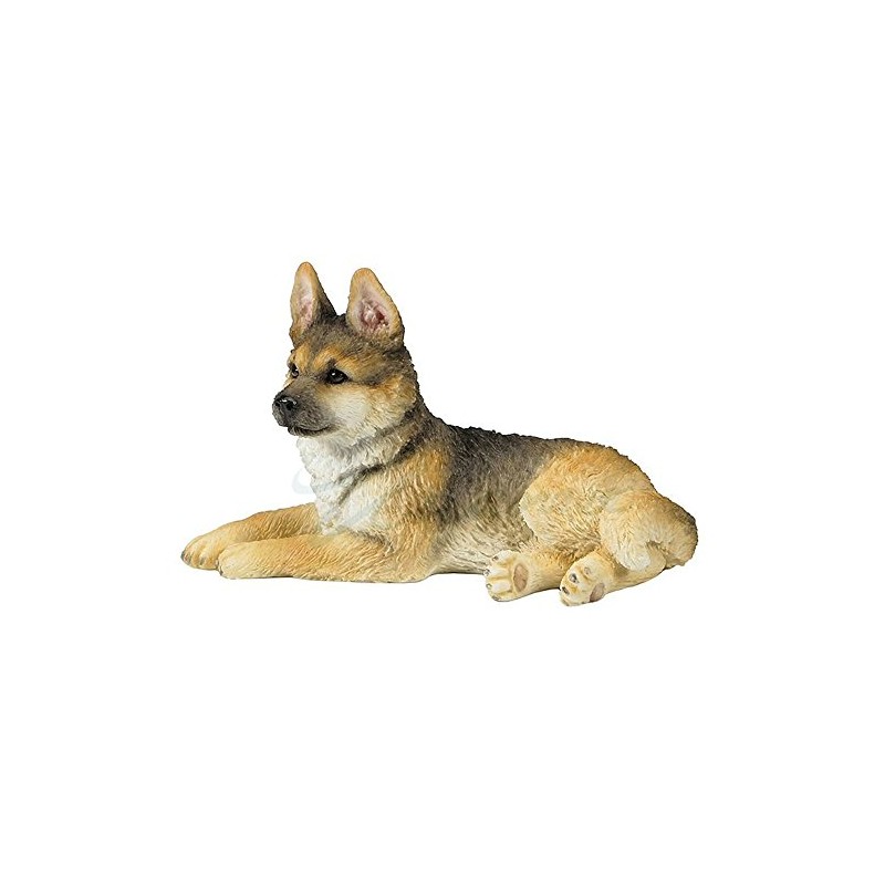 Veronese Design German Shepherd Puppy Sitting Looking Left Sculpture
