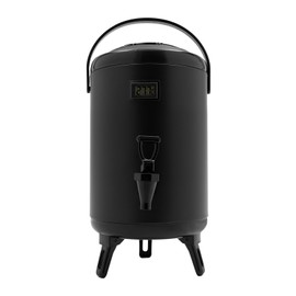 DYNAMI 304 Stainless Steel Insulated Beverage Dispenser,Insulated Thermal Hot and Cold Beverage Dispenser with Faucet,for Coffee, Tea, Water, Milk,Juice (8L/2.11gal Black)