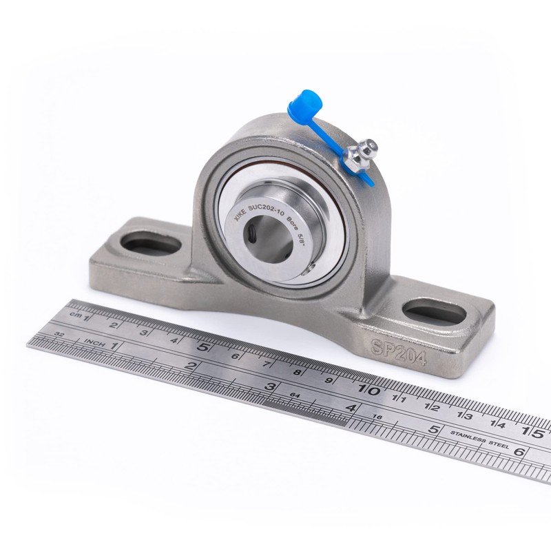XIKE 2 Pcs SUCP202-10 Bore 5/8" All Stainless Steel Pillow