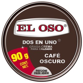 El Oso - Two in One Shoe Cream and Polish 3.17oz Brown dark color