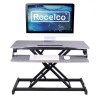 Pemberly Row Standing Desk Converter Dual Monitor Riser w/Tablet Mount